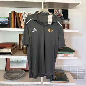 Chicago Blackhawks Adidas Aeroready Polo Men’s Large Gray New With Tags